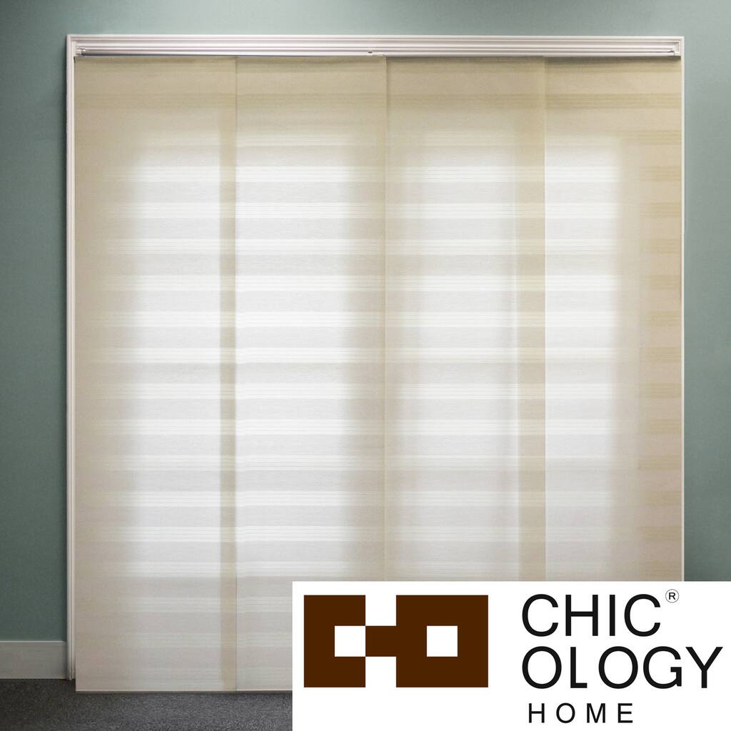 Chicology Exclusive Basket Wheat Double Rail Sliding Window Panels