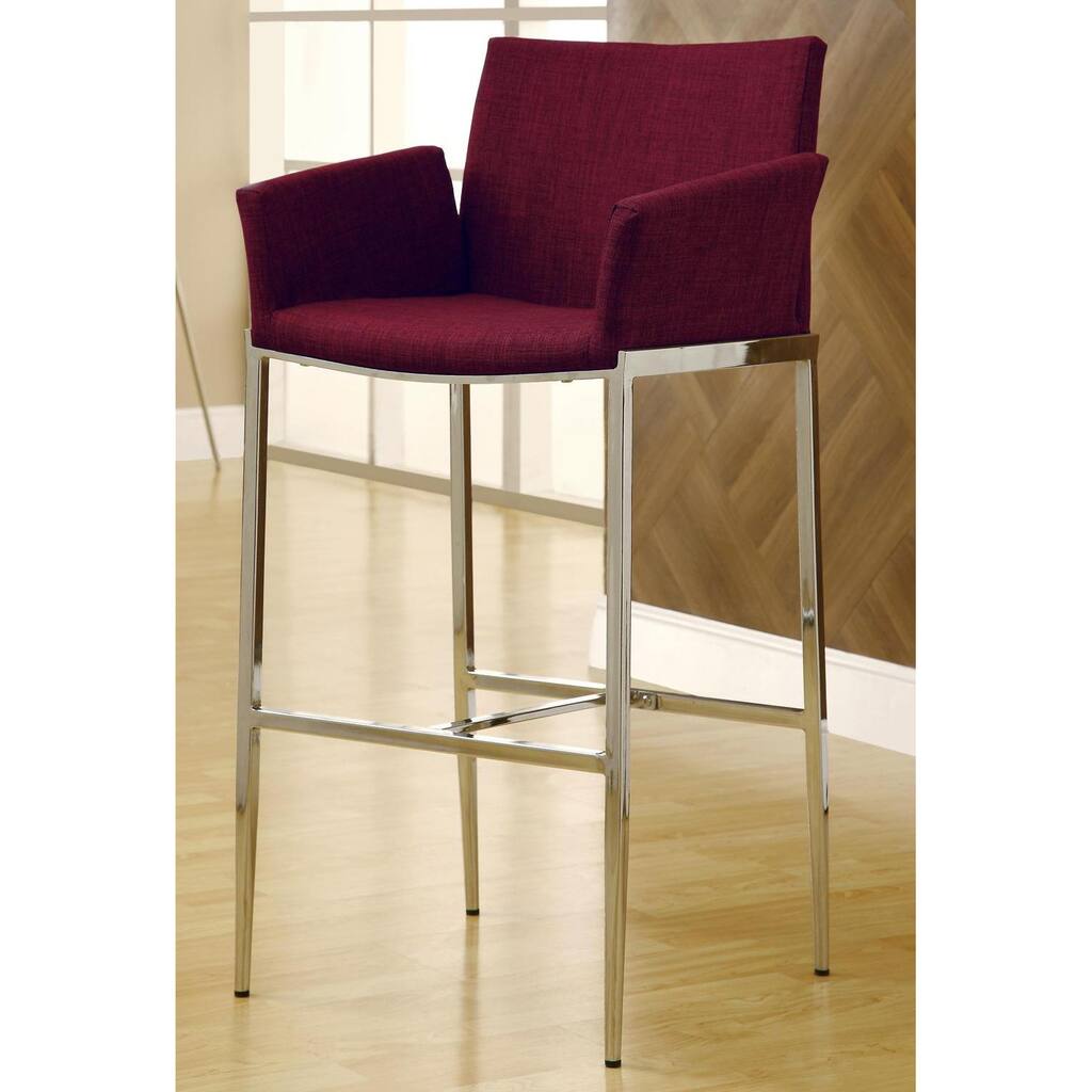 Soho Style Chrome Bar Stools (Set of 2)