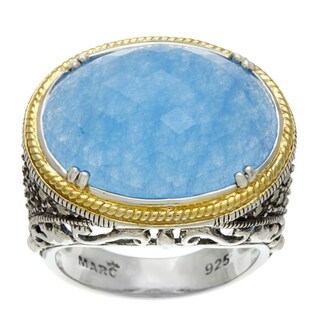 Silver and gold jewelry - Square Jade and Sterling Silver Cocktail Ring from Guatemala