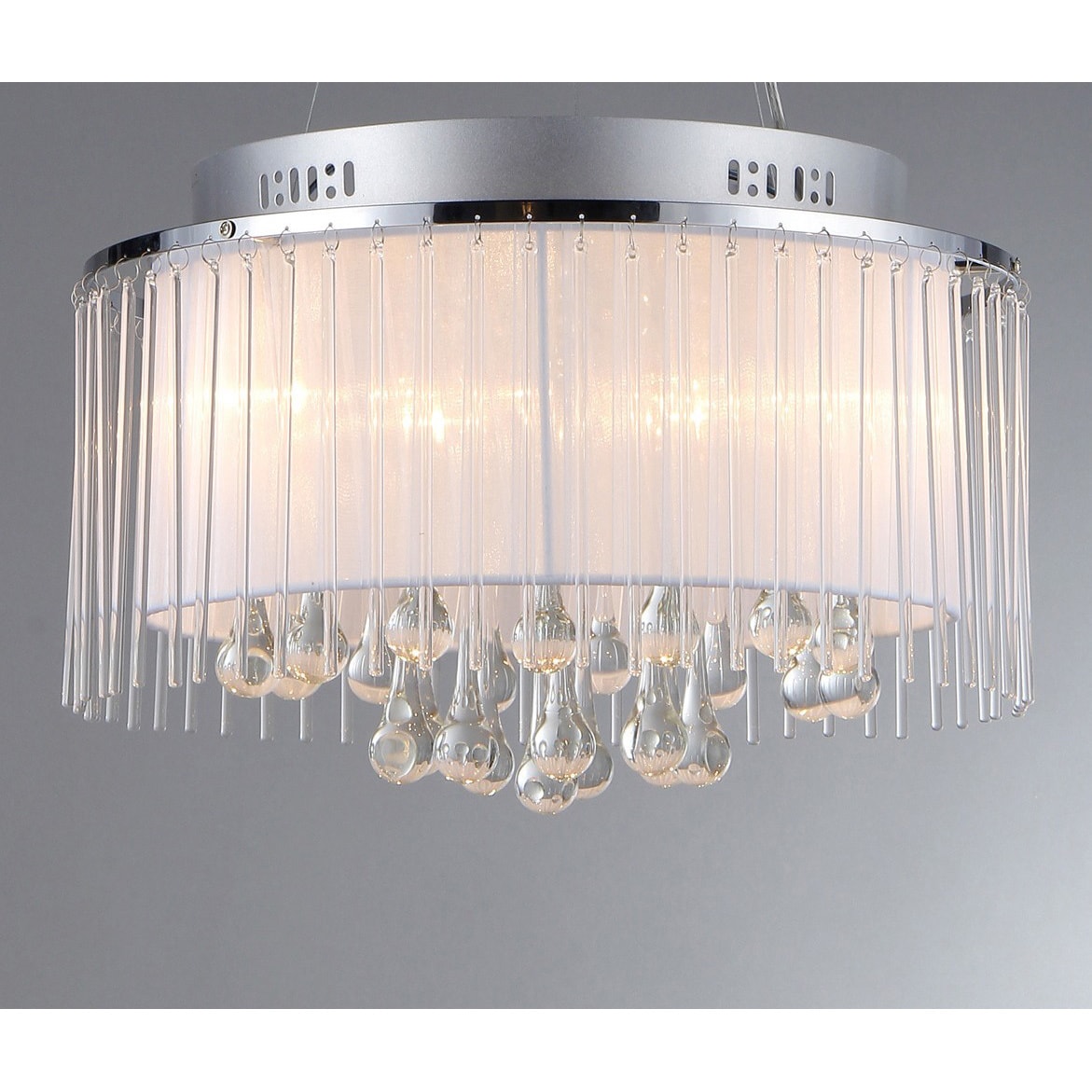 Warehouse of Tiffany Ares Chrome Five-Light Chandelier