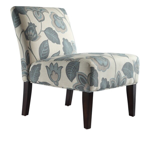 teal patterned chair