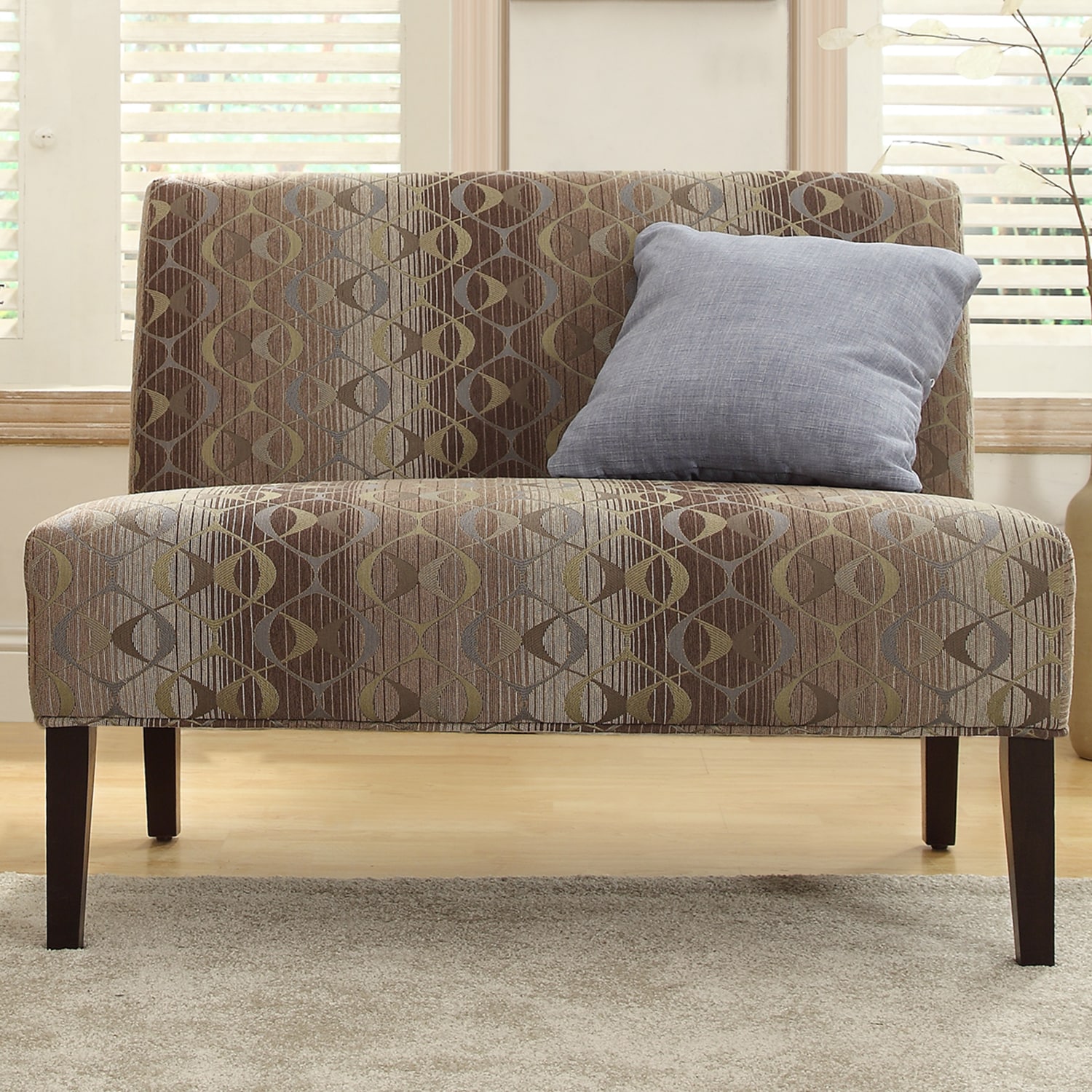 Inspire Q Wicker Park Oval Chain Armless Loveseat