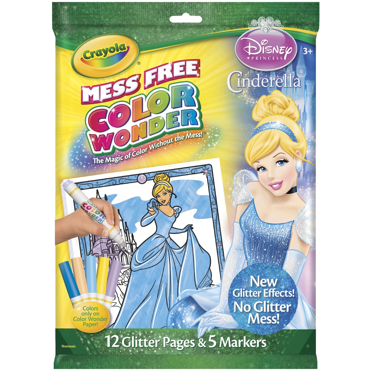 Crayola Color Wonder Mess-Free Glitter Paper & Markers Kit, Disney Fro