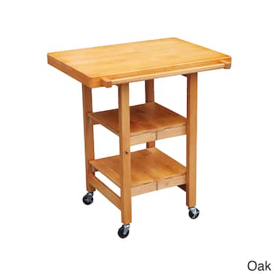 Oasis Concepts Wood Rectangular Folding Kitchen Island