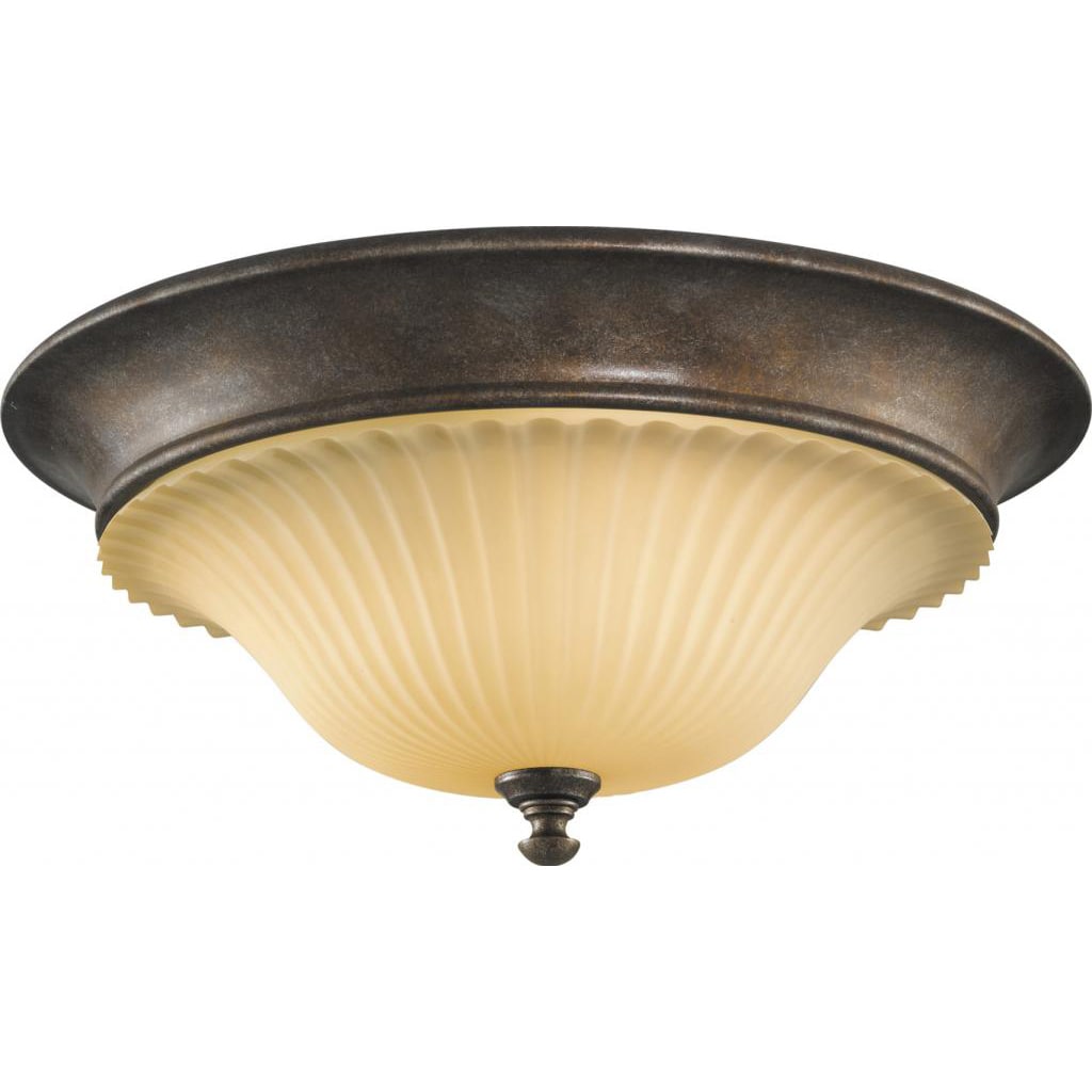 Somerset British Bronze One light Flush Mount Fixture