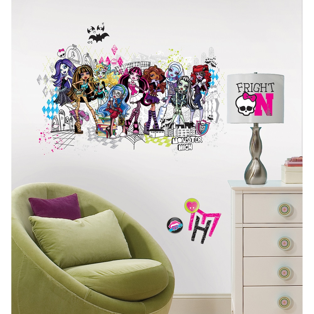 Shop Monster High Group Peel And Stick Giant Wall Decals Free