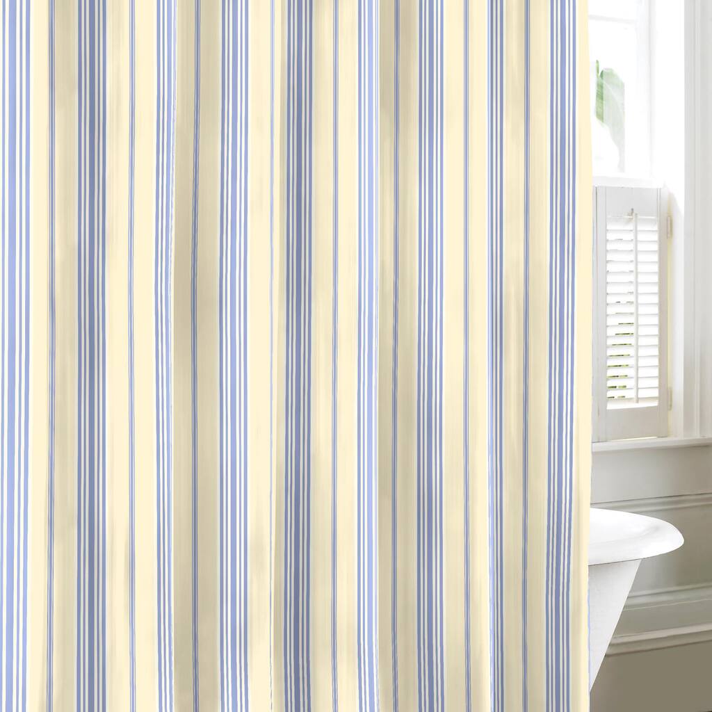 Tommy Hilfiger Lacroix Stripe Cotton Shower Curtain