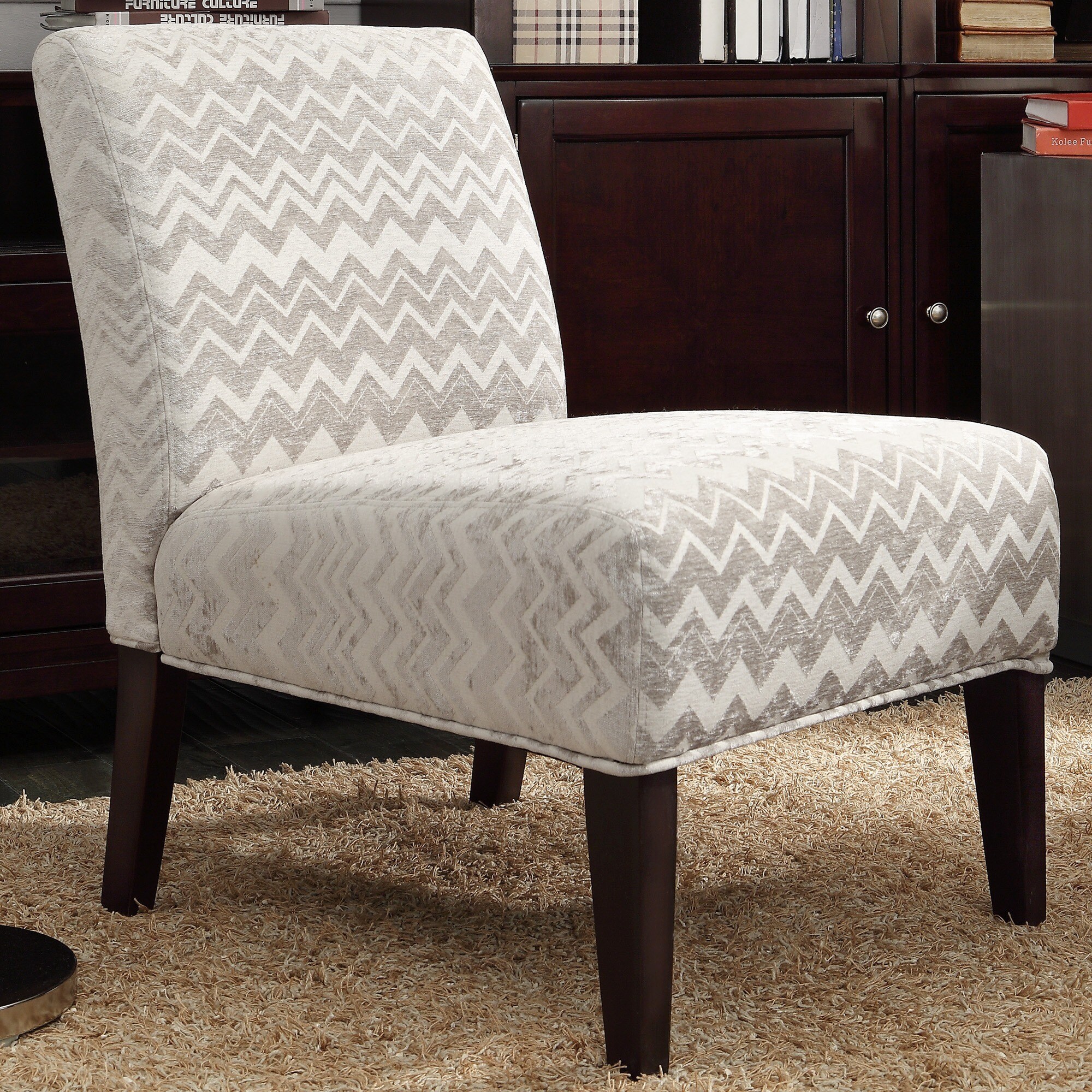 chevron slipper chair