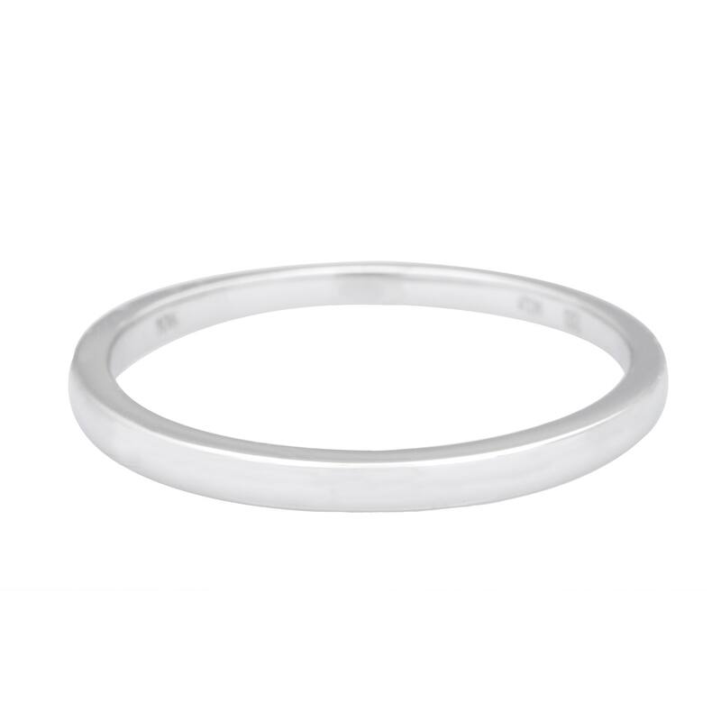 Miadora 10k White Gold High Polished Ladies Wedding Band