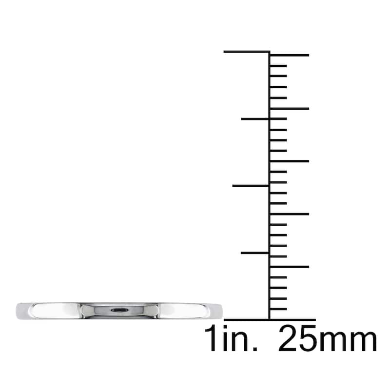 Miadora 10k White Gold High Polished Ladies Wedding Band