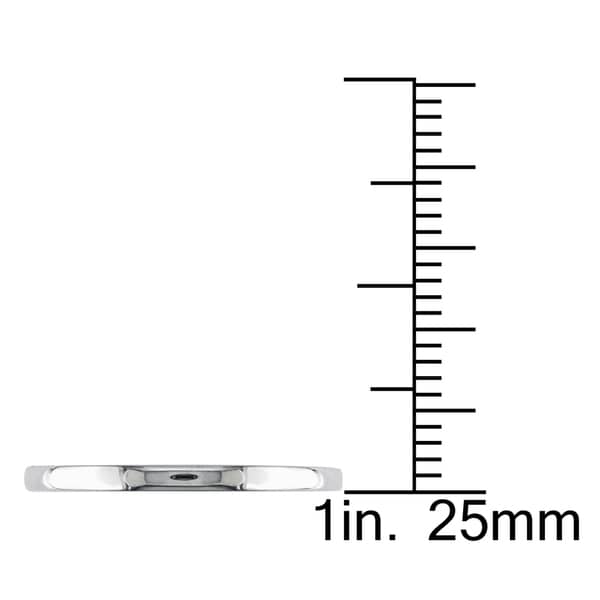 Miadora 10k White Gold High Polished Ladies Wedding Band