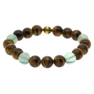 Charming Life Tigers Eye and Fluorite Protect Me Unisex Bracelet