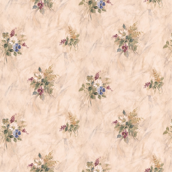 Brewster Sepia Floral Bouquet Wallpaper Brewster Wallpaper