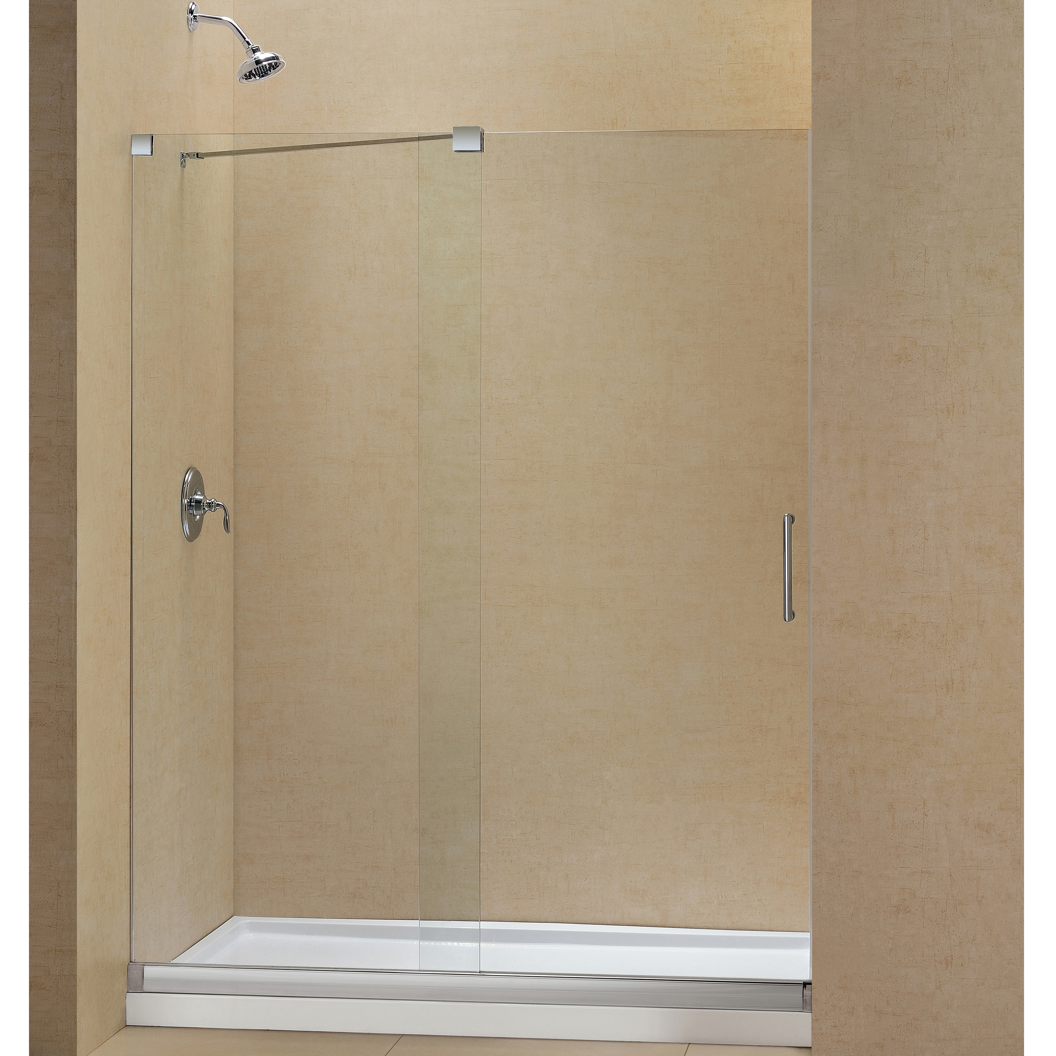 Dreamline Mirage Frameless Sliding Clear Shower Door And 34x60 inch Shower Base