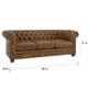 preview thumbnail 6 of 27, Hancock Tufted Top Grain Italian Leather Chesterfield Sofa - 31" H x 86" W x 40" D