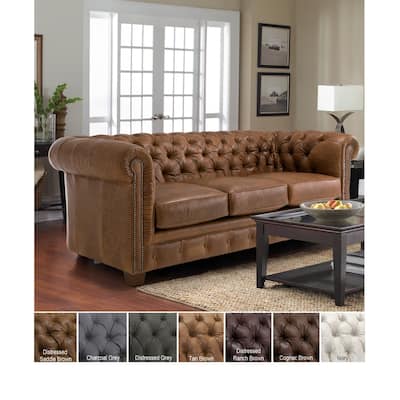 Buy Traditional Leather Sofas Couches Online At Overstock Our