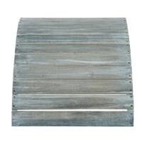 Safavieh Outdoor Living Mopani Ash Grey Acacia Wood Adirondack Ottoman