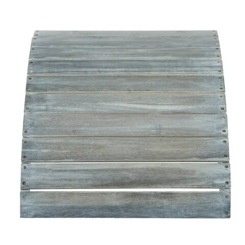 Safavieh Outdoor Living Mopani Ash Grey Acacia Wood Adirondack Ottoman