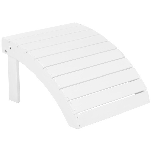 Safavieh Outdoor Living Mopani White Acacia Wood Adirondack Ottoman