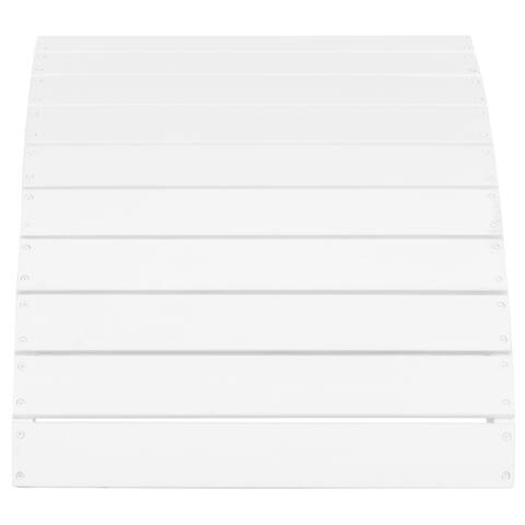 Safavieh Outdoor Living Mopani White Acacia Wood Adirondack Ottoman