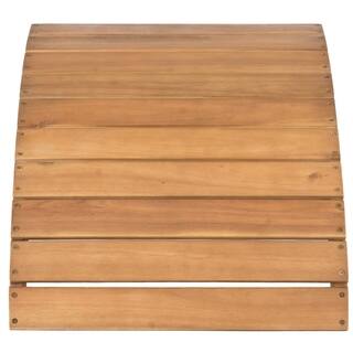 Safavieh Outdoor Living Mopani Natural Acacia Wood Adirondack Ottoman