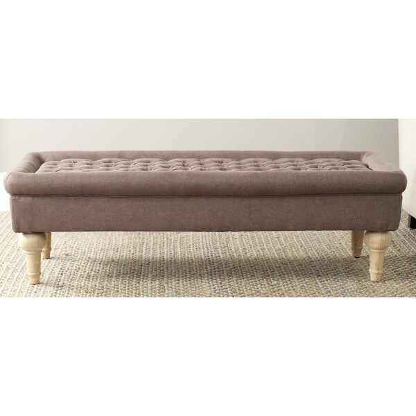 Safavieh Thadius Brown Cocktail Ottoman Safavieh Ottomans