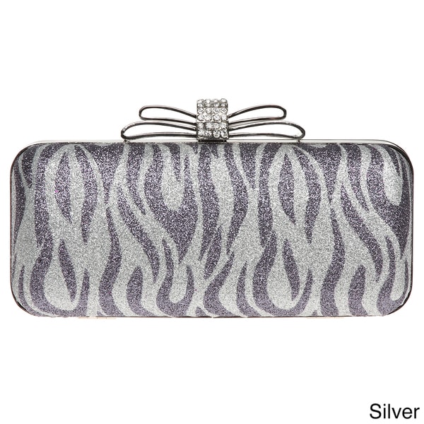 J Furmani Glittery Animal Print Hardcase Clutch J. Furmani Evening Bags