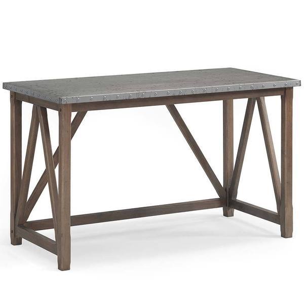 Shop Carbon Loft Zinc Top Bridge Desk Overstock 20253930