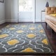 preview thumbnail 7 of 15, Hand-tufted Logan Grey/ Gold Wool Rug