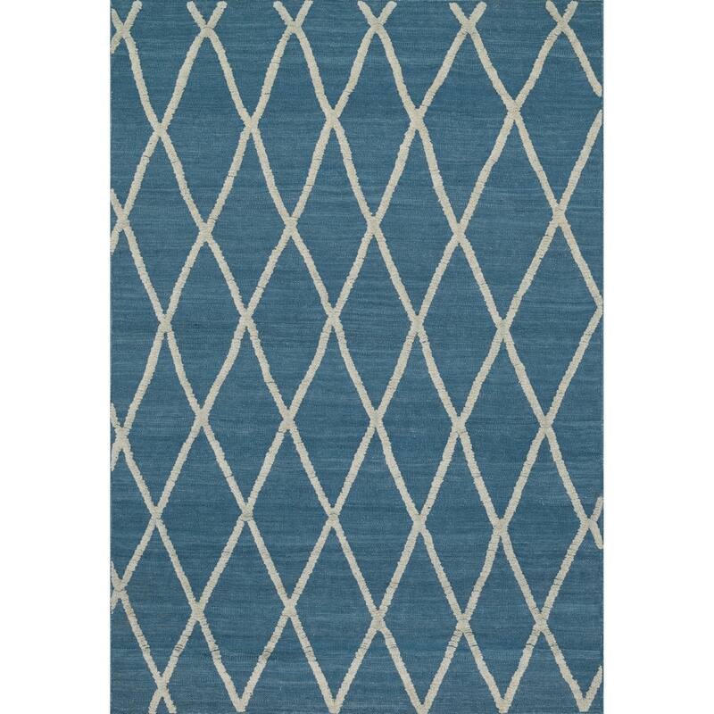 Alexander Home Lennon Diamond Handcrafted 100% Wool Rug