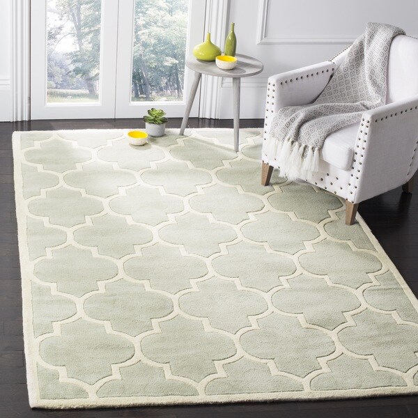 Safavieh Geometric Handmade Moroccan Chatham Grey Wool Rug - 8'9 x 12'