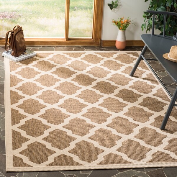 Safavieh Courtyard Moroccan Trellis Brown Bone Indoor Safavieh Courtyard Moroccan Trellis Brown Bone Indoor