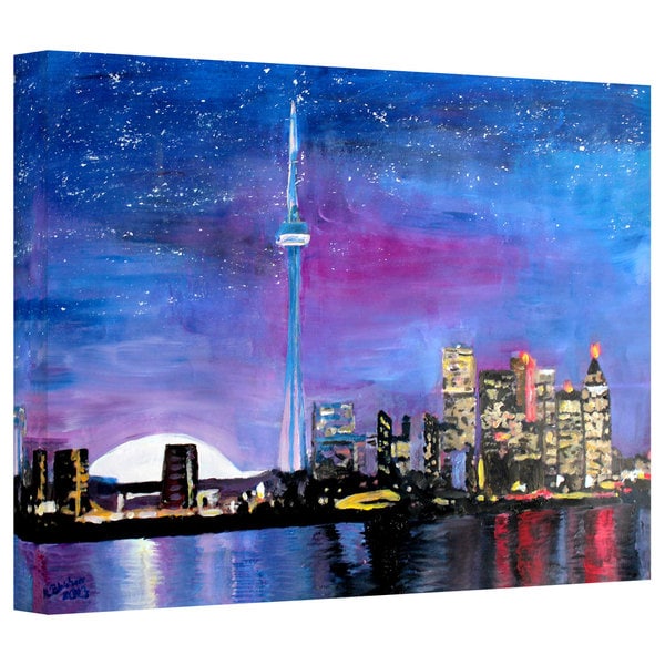 Martina Bleichner Toronto Skyline at Night Gallery Wrapped Canvas