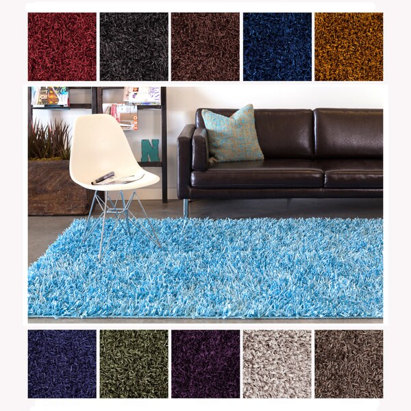 Artist's Loom Hand-woven Shag Rug (5' x 7'6) - 5' x 7'6