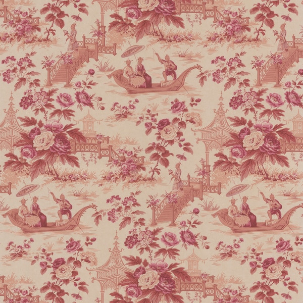 Red Chinoiserie Toile Wallpaper - Free Shipping On Orders Over $45