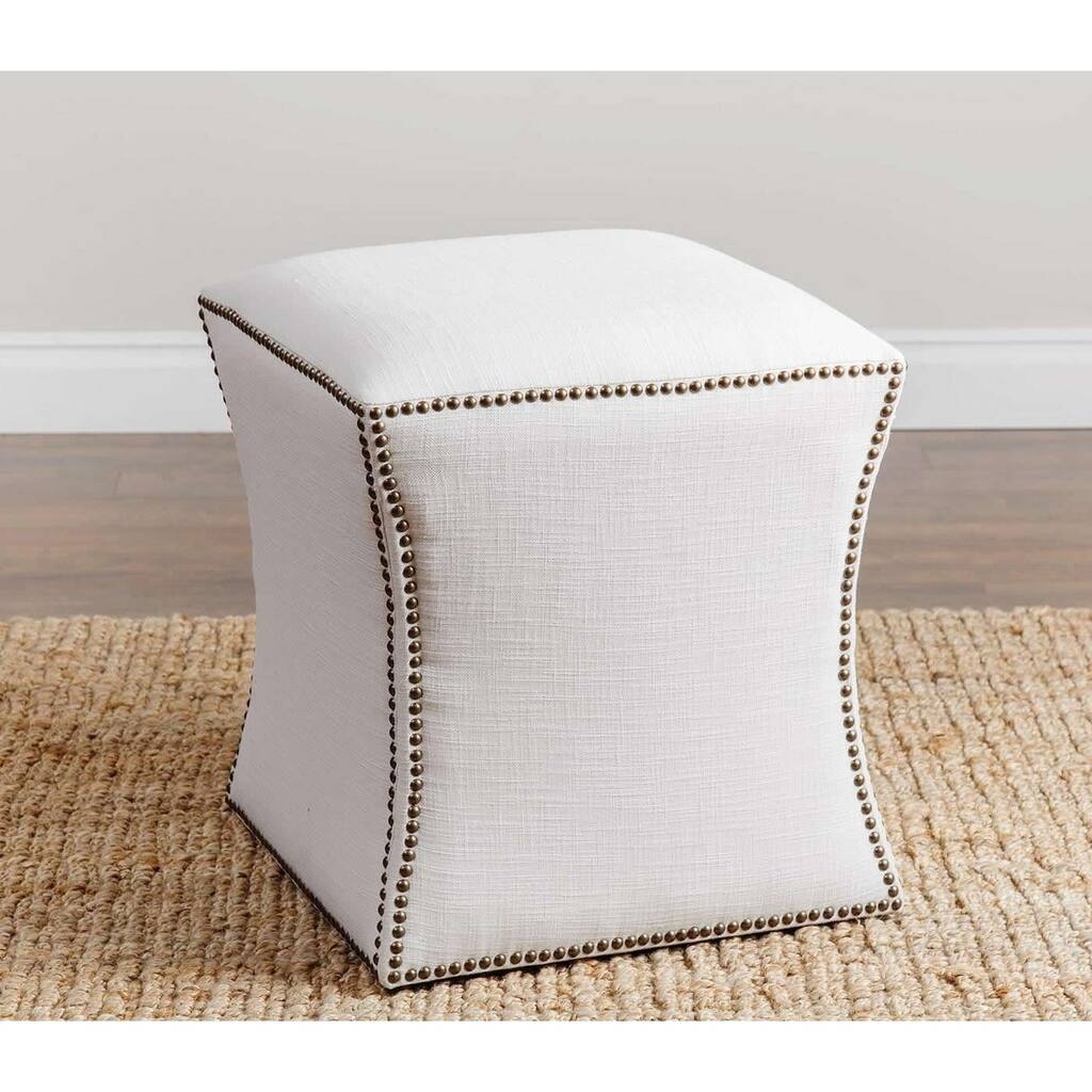Abbyson Kimberly Nailhead Trim Ottoman