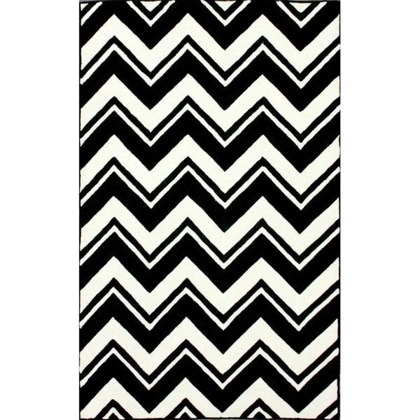 Nuloom Handmade Modern Black White Chevron Rug 7 6 X 9 Nuloom Handmade Modern Black White Chevron Rug 7 X27