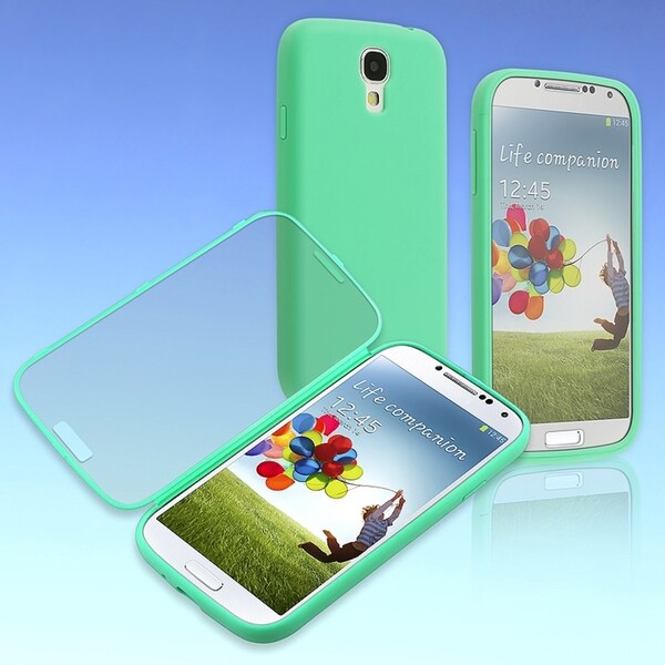 BasAcc Teal/ Clear Frosted Cover Book TPU Case for Samsung© Galaxy S4