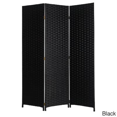 Handmade Pensacola 3-panel Woven Wooden Screen (China)