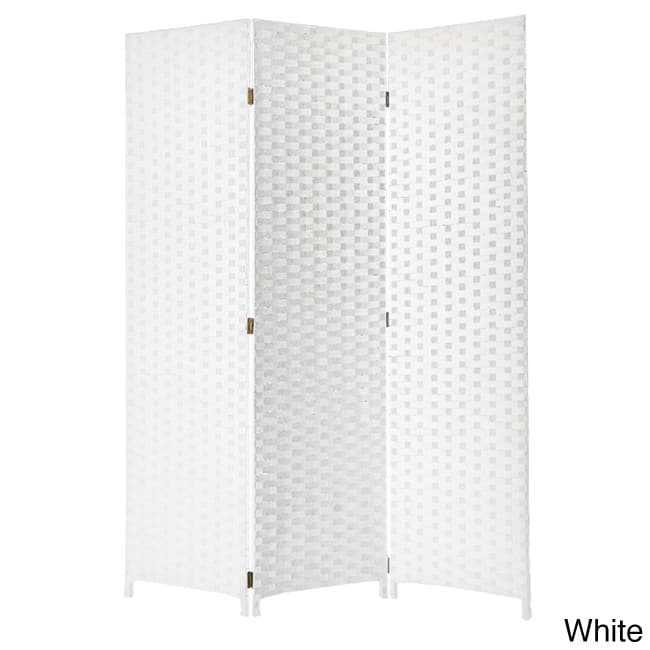 Handmade Pensacola 3-panel Woven Wooden Screen (China)