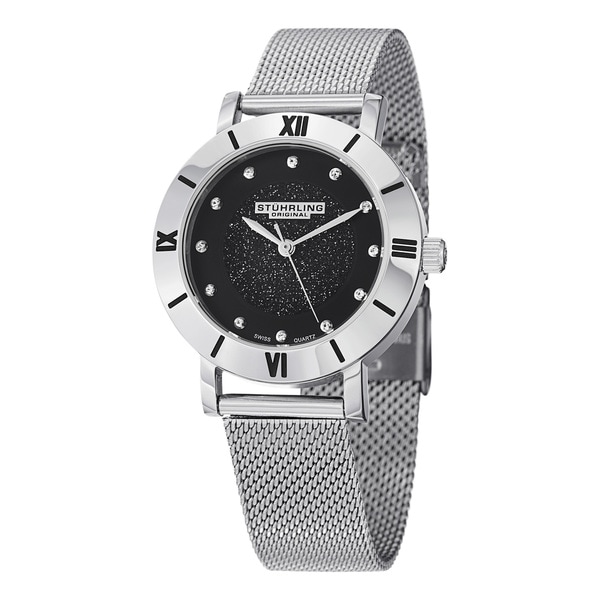 Stuhrling Original Women's Astra Elite Quartz Swarovski Crystal Mesh Band Watch Stuhrling Original Women's Stuhrling Original Watches