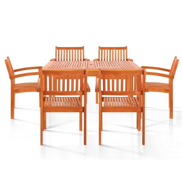 7 piece Wood Dining Set Vifah Dining Sets