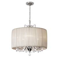 Silk Drum Shade 5-Light Crystal Chandelier - Free Shipping ...
