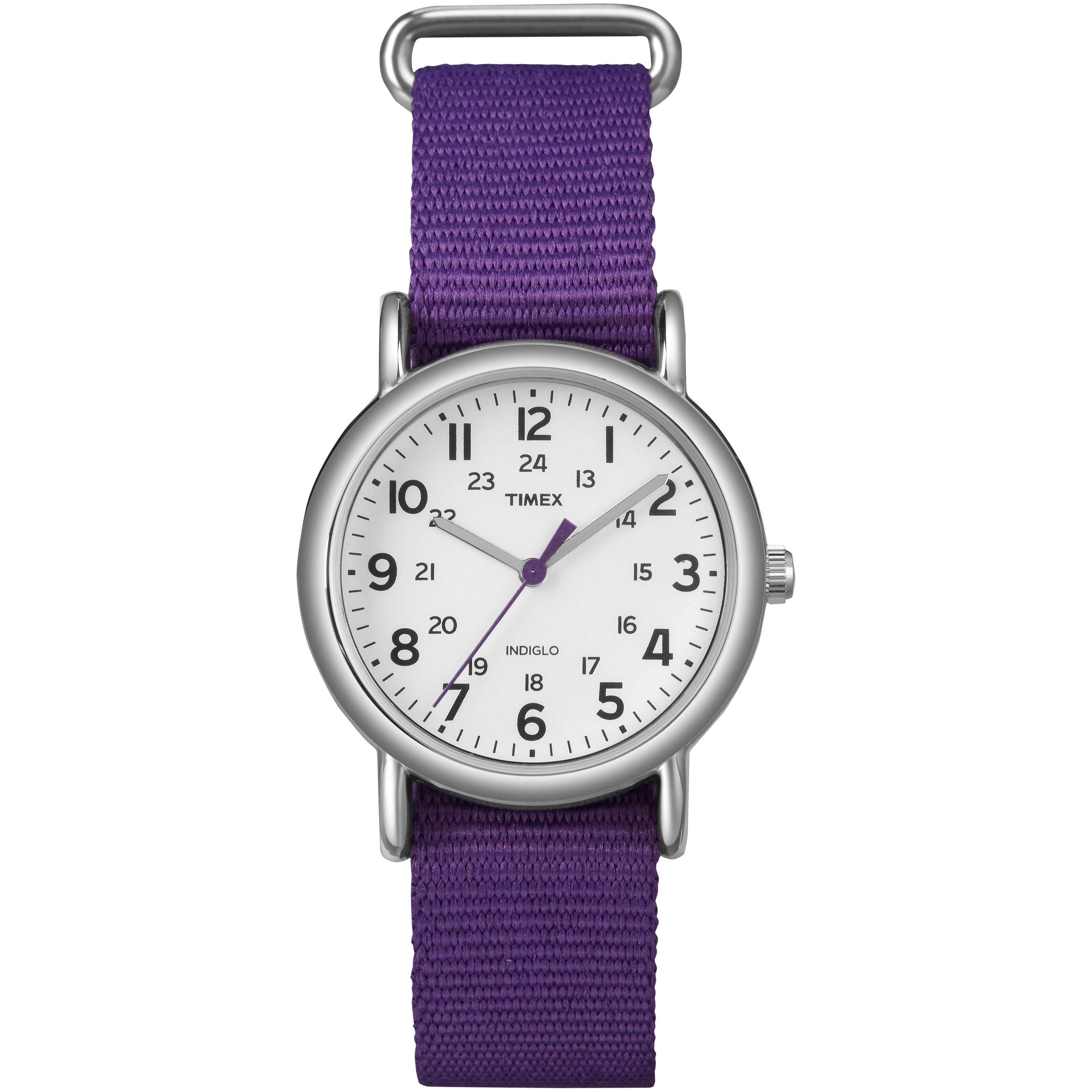 Timex Women's 'Weekender' Purple Slip-Thru Nylon Strap Watch