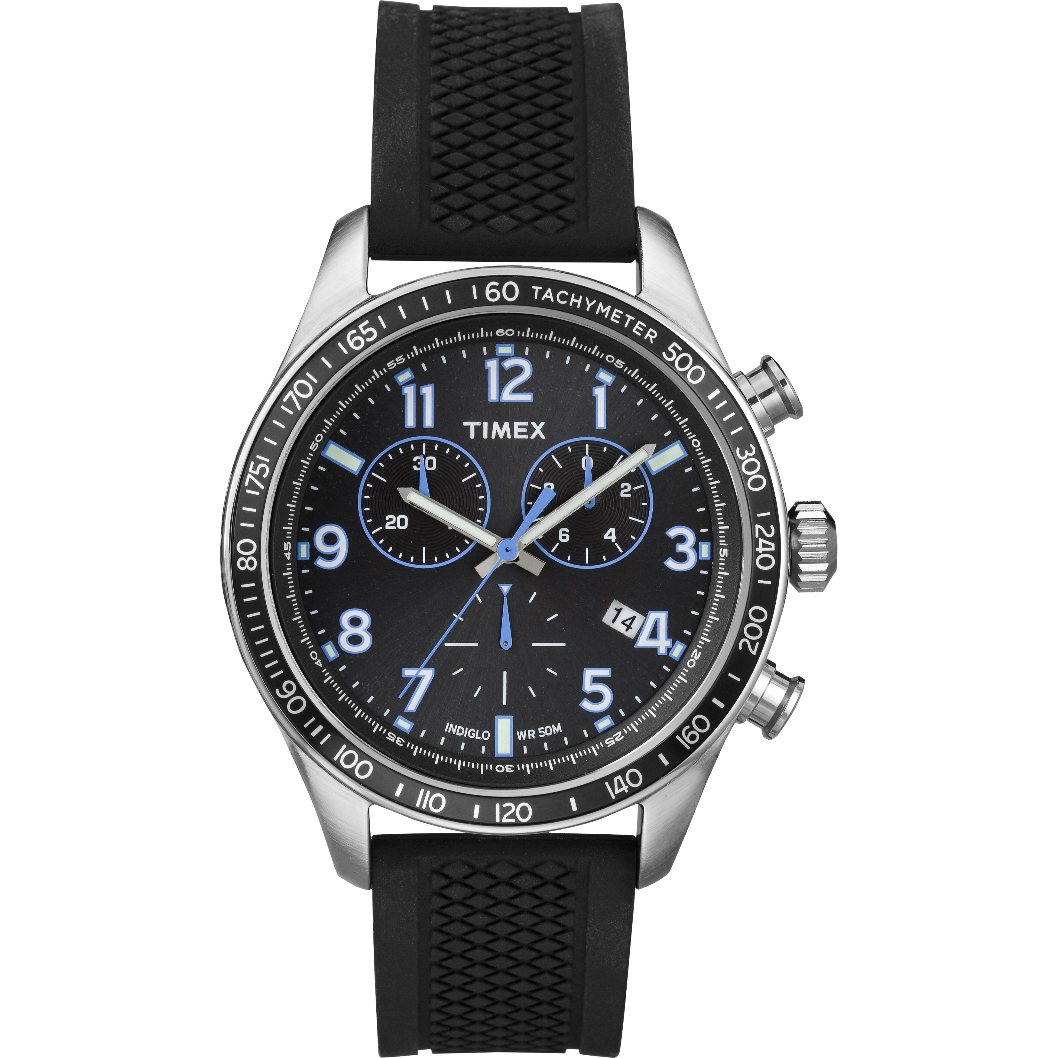 timex ameritus stainless steel chronograph
