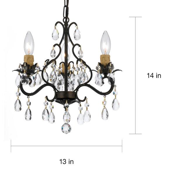 Paris Flea Market 3 Light English Bronze Mini Chandelier Paris Flea Market 3 Light English