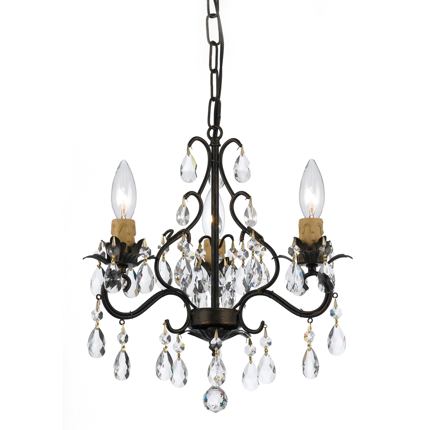 Crystorama Paris Flea Market Collection 3-light English Bronze Mini Chandelier - Chandeliers For Bedrooms by Overstock.com