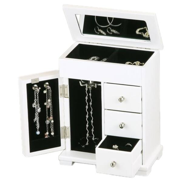 White Wooden Jewelry Box 8141000 White Wooden Jewelry Box