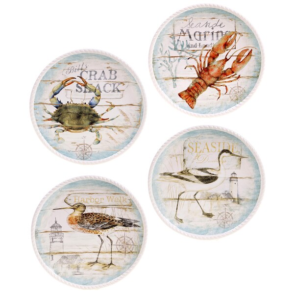 Certified International Beach Cottage Dinner Plates Set Of 4 Certified International Beach Cottage Dinner Plates Set Of 4