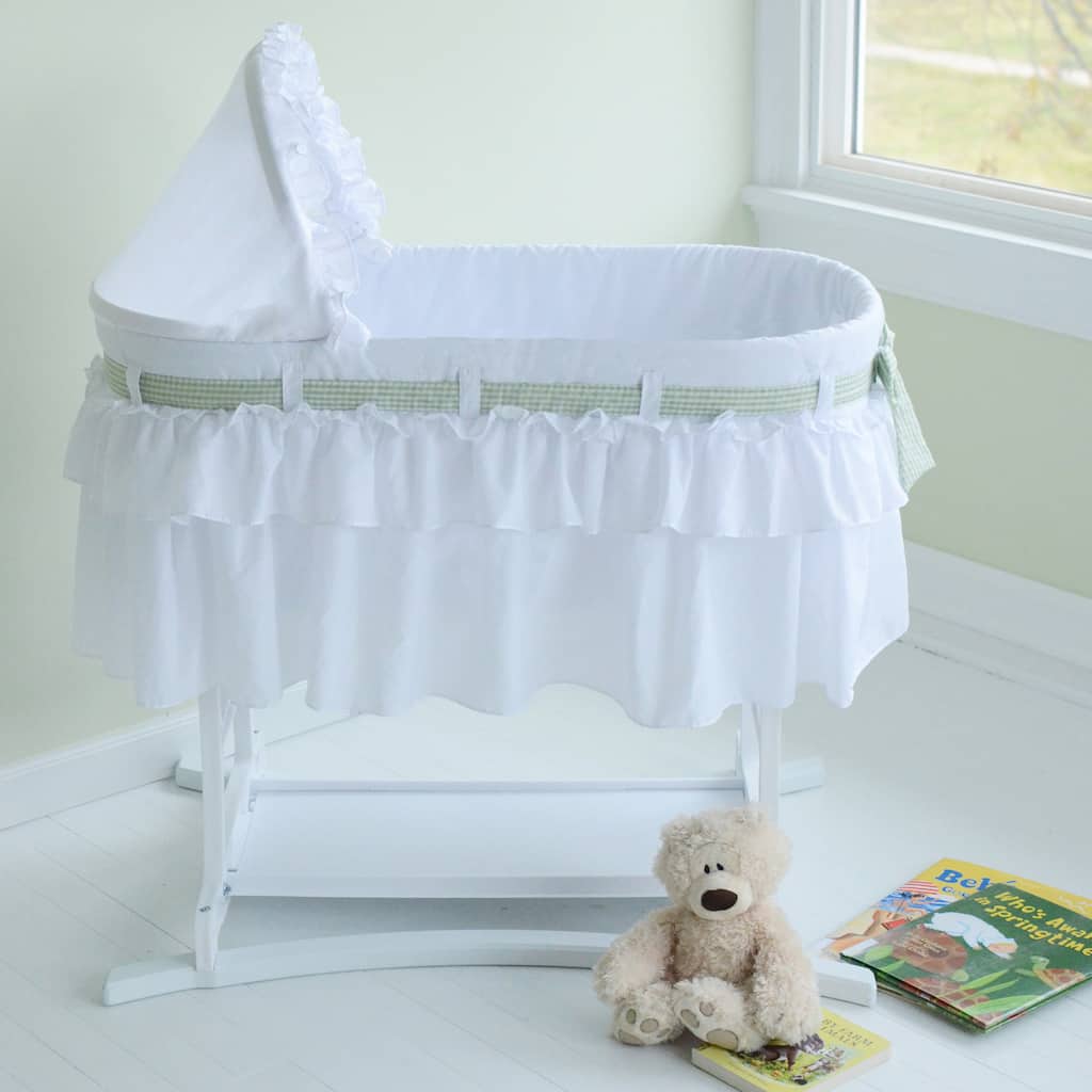 LaMont Home Good Night Baby White Bassinet
